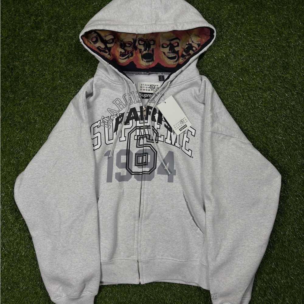 Supreme x MM6 Maison Margiela 1994 Zip Hoodie — Gray — SS24